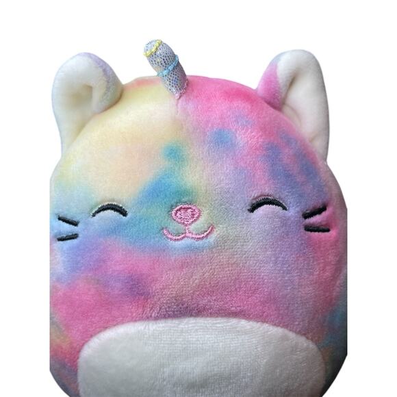 Squishmallows Cali the Caticorn 5" Rainbow Tie Dye PLUSH Stuffed Animal Cat Uni - Picture 2 of 7